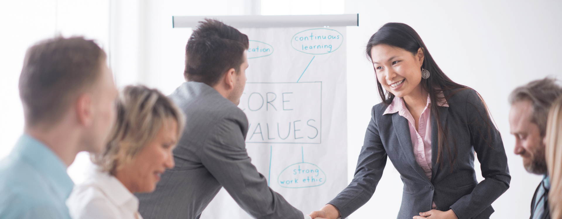 Business people shaking hands