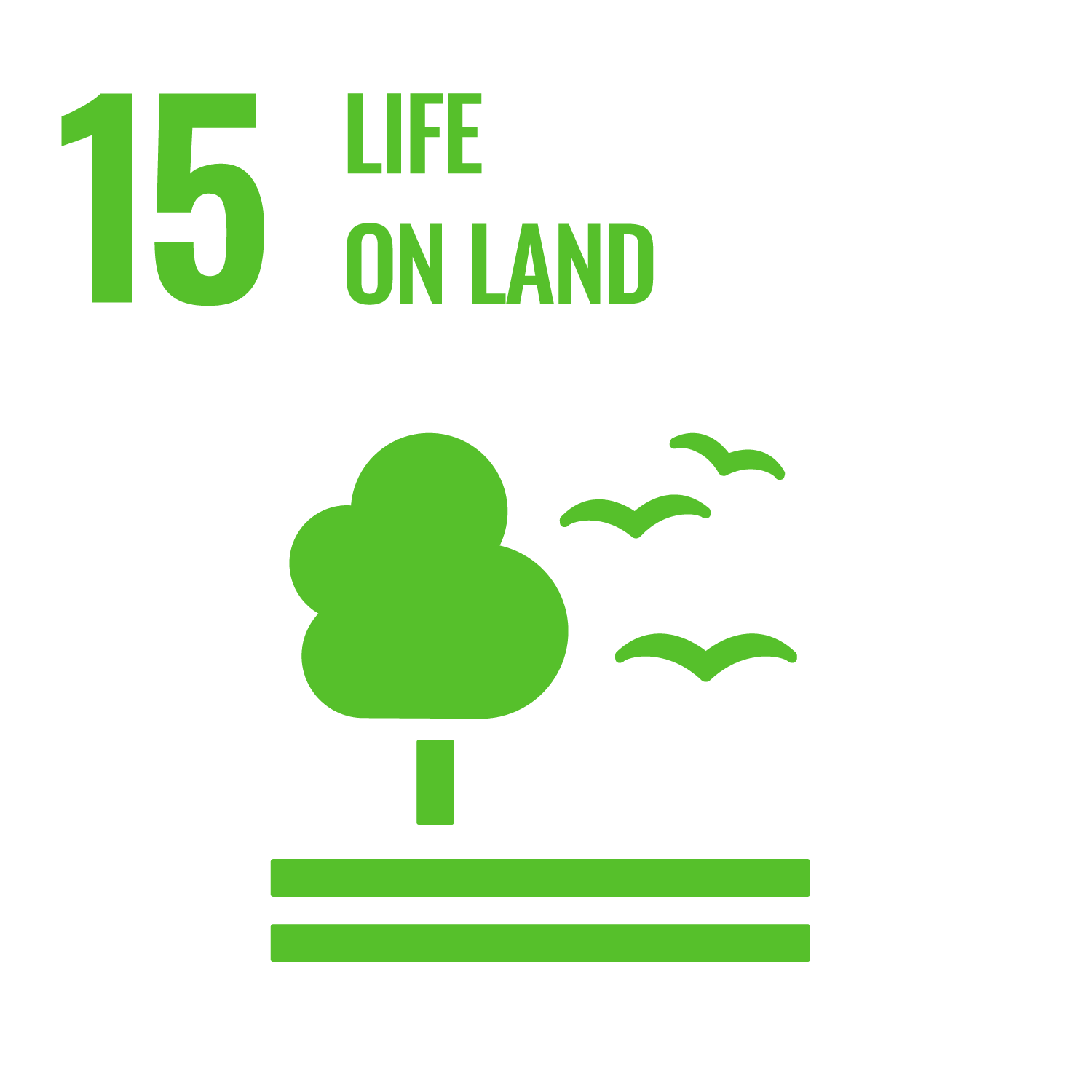 Inverted SDG 15 icon