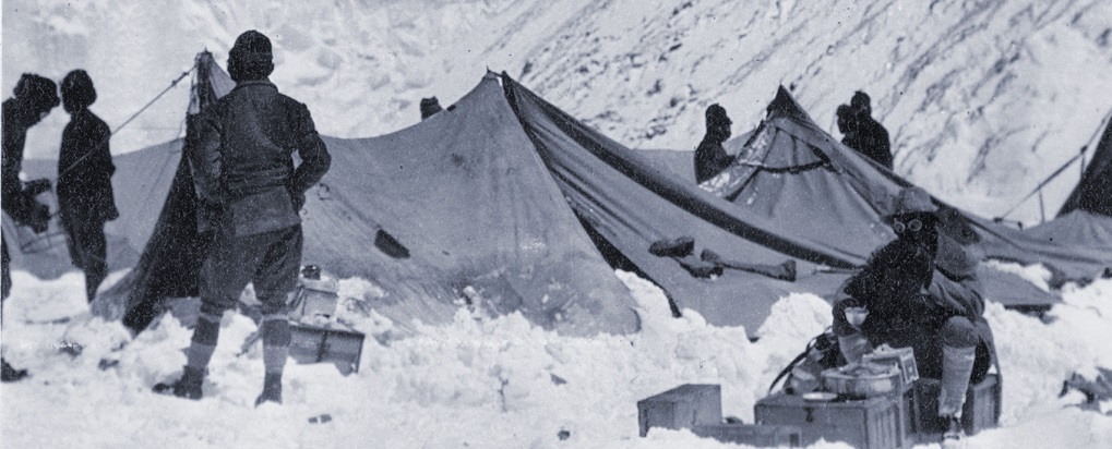 Eternal Ascent Everest Exhibition 2024, Mallory at Everest base camp.