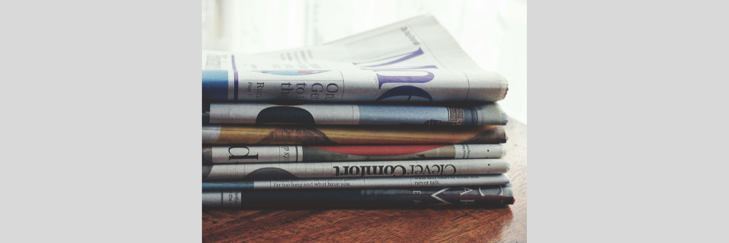 A stack of newspapers