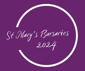 Purple background St Mary;s Bursaries 2024