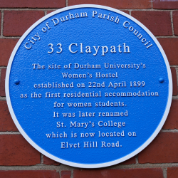 33 Claypath blue plaque