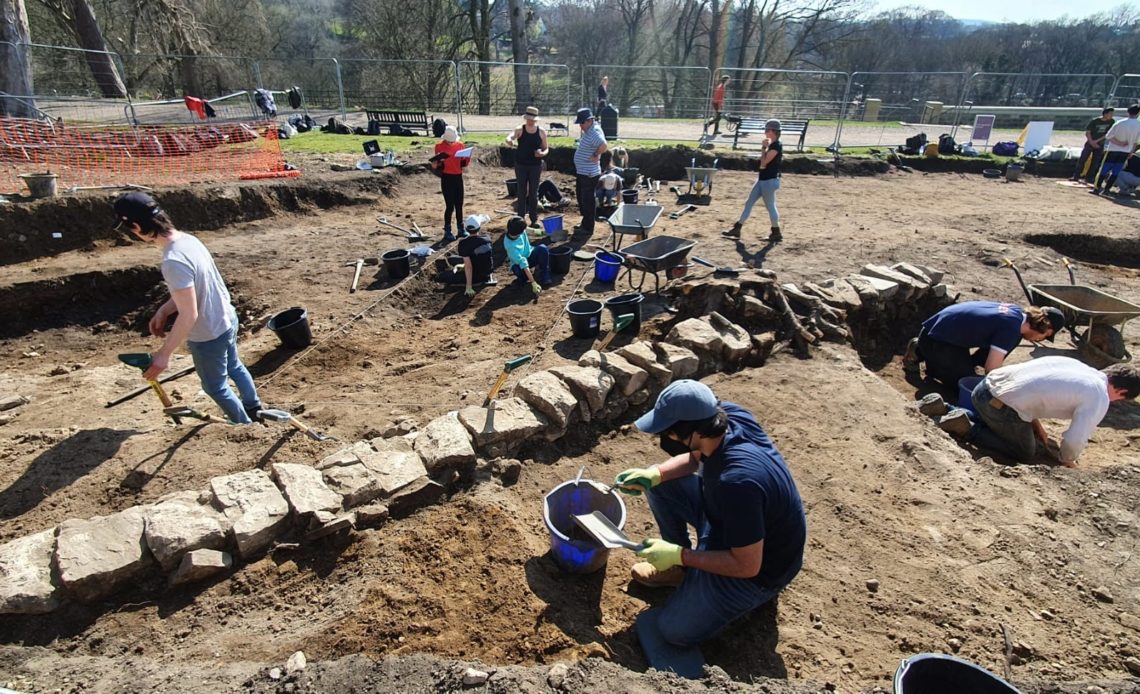 students did in a trench at auckland castle