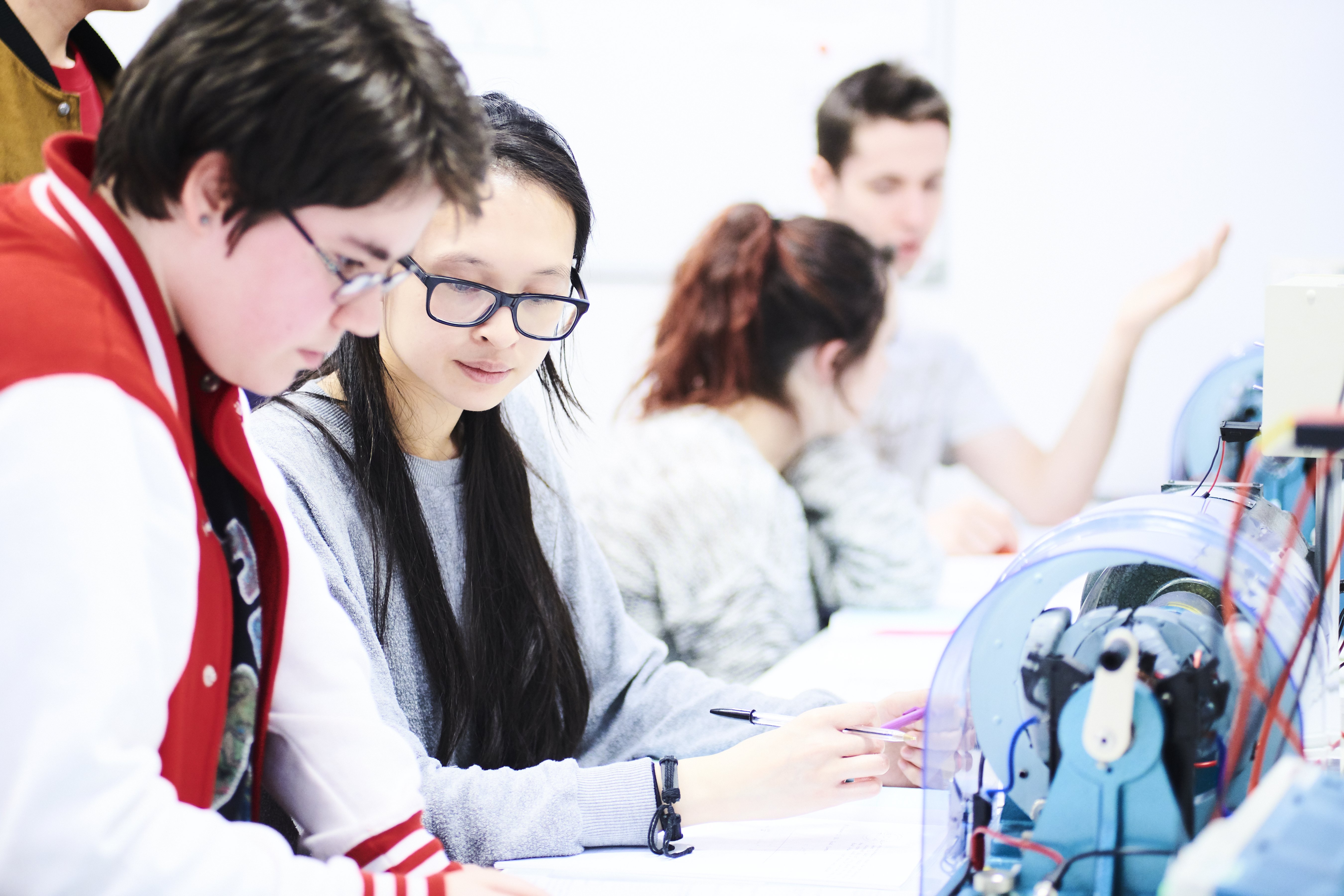 TStudents in engineering practical