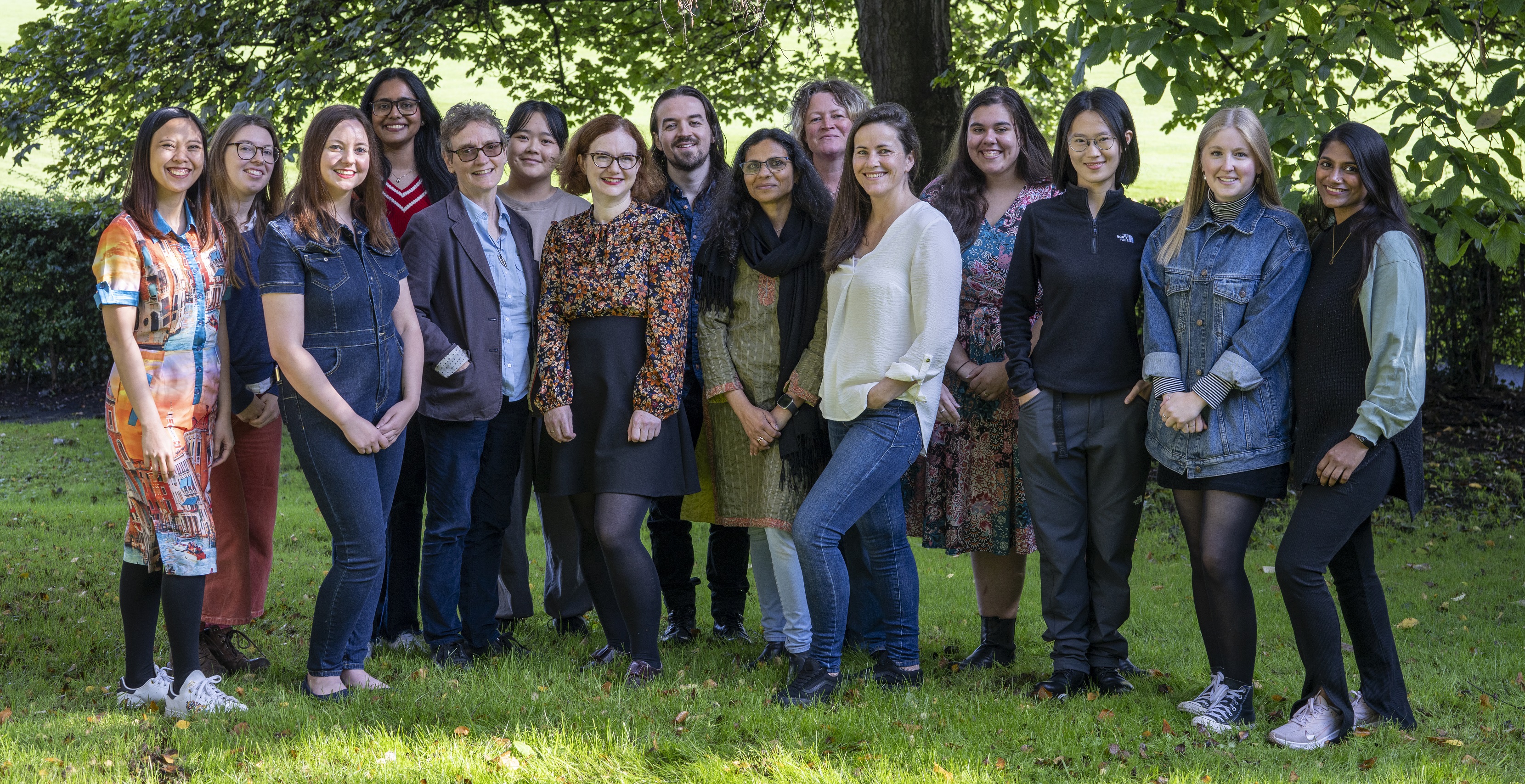 A group of people posing for a photo