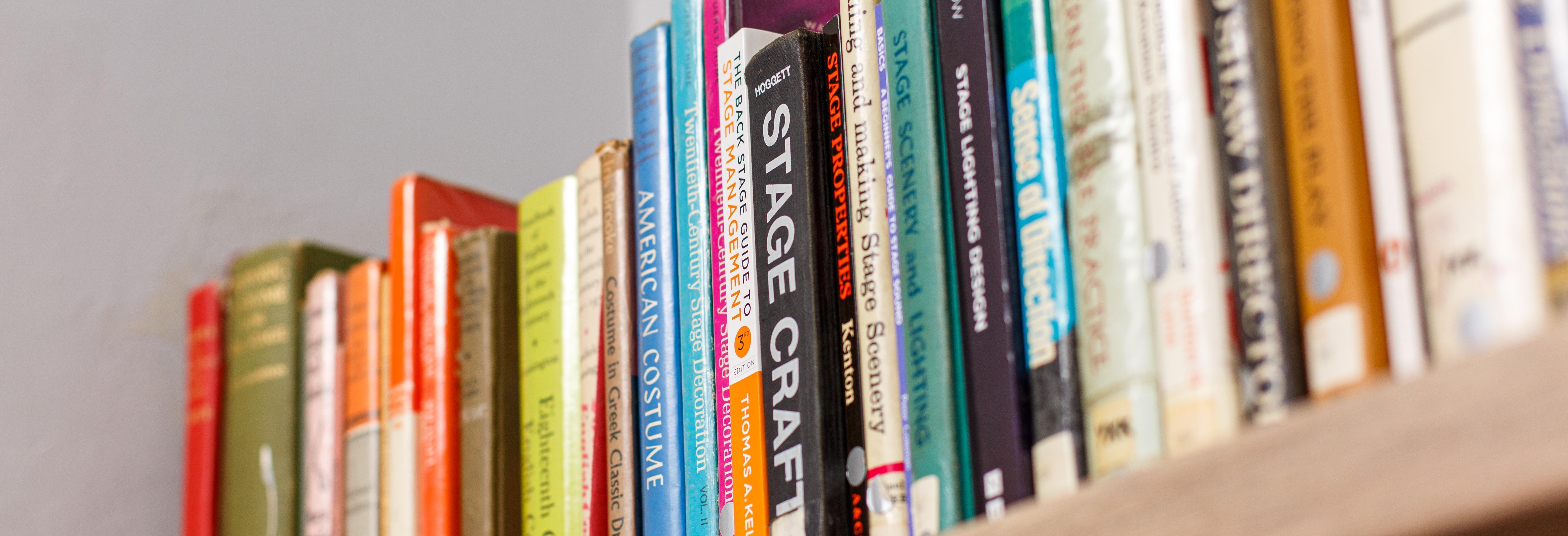 Books on a bookcase