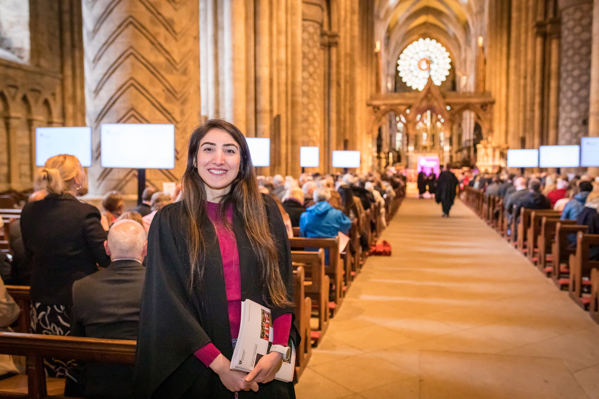 A graduation marshal in the Cathedral