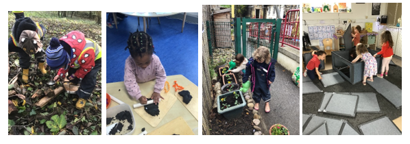 Collage of children playing