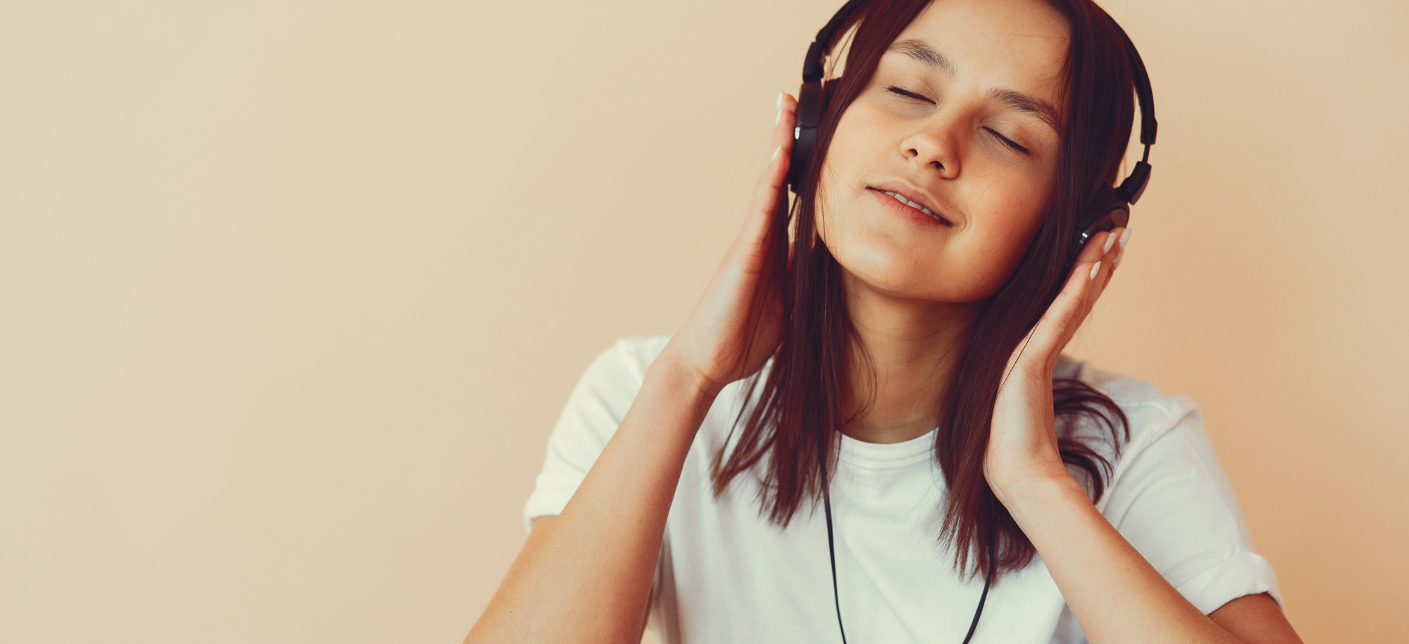 woman listening to music