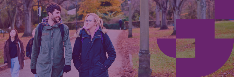 Two students walking